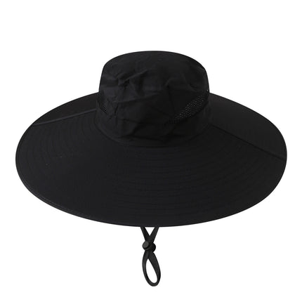 [5581 People Collected] Large Brim Fisherman Hat Men's Summer Sun Protection Hat with Large Brim Breathable Sun Hat by