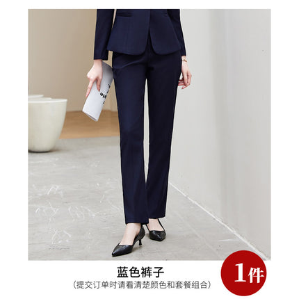 Grey Professional Suit suit Women's Autumn Hotel Front Desk Reception Tooling Beauty Salon Sales Department Overalls Dress