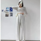 White gray-spring and autumn style [high quality] / S
