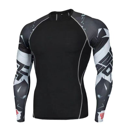 Sports tights long-sleeved men's quick-drying breathable workout clothes outdoor basketball cycling running training Sports bottoming clothes