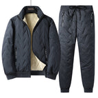 Wt01 gray/cotton coat two-piece set / L