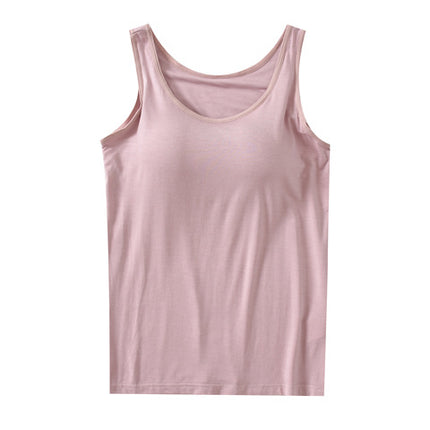 Modal with chest pad Vest Women's condole belt without steel ring BRA-T Cup one-piece slim underwear base shirt wholesale