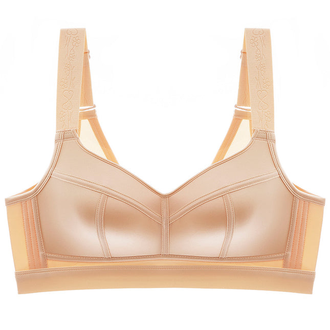 plus size Underwear Women's chubby girl 150.00kg Large Chest Small Bra Thin Full Cup Bra Auxilis E Cup Ultra Thin Cup