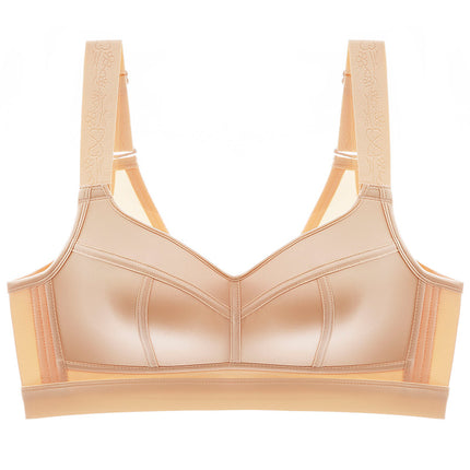 plus size Underwear Women's chubby girl 150.00kg Large Chest Small Bra Thin Full Cup Bra Auxilis E Cup Ultra Thin Cup
