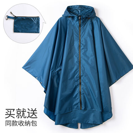 Amazon Fashion Cloak Raincoat Adult Men and Women Zipper Cloak Raincoat Poncho Backpack Cycling Outdoor Camping