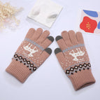 Fawn jacquard-leather powder