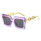 Transparent purple frame gray film