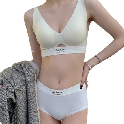 Traceless All-round Fixed Cup Milk Leather Soft Litching Underwear Women's Small Chest Gather-up Large Traceless Bra Women