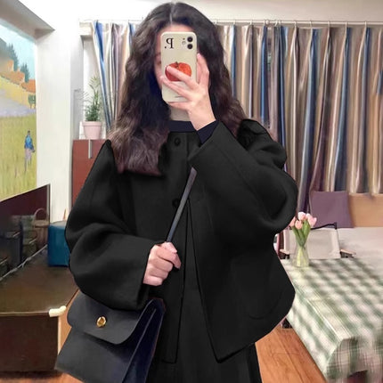 plus size chubby girl Fall/Winter Women's Small Fragrant Style Short Wool Coat Dress Two-Piece Set 200kg