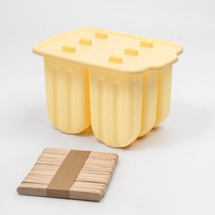Cross-Border New Oval Ice Cream Mold with Lid, Easy to Release, Cheese Popsicle DIY Home Ice Cream Mold