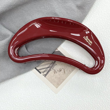 Autumn and Winter Vintage Red Hair Clip Women's 2024 New High-end Shark Clip Back Head Elegant Grab Clip Headwear Hairpin Hair Accessories