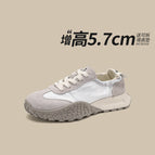 Beige/gray height increasing heels 5.7cm / 35