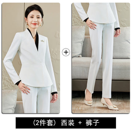 Suit Skirt, Business Attire, Goddess-Style Suit Set, Beauty Salon Front Desk, Hotel Sales Department, Jewelry Store Work Uniform