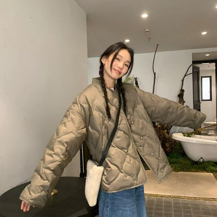 Co*S Style Loose Fit Diamond Pattern down Jacket Jacket for Women 2025 Winter New Outwear Versatile