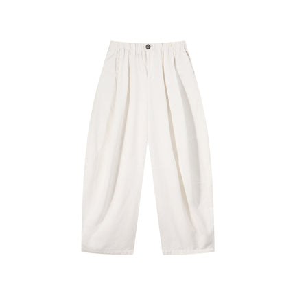 Wu Tongtong Drapey Loose Wide-Leg Straight Casual Pants for Women, Autumn Korean Style High-Waisted Slimming Floor-Length Trousers