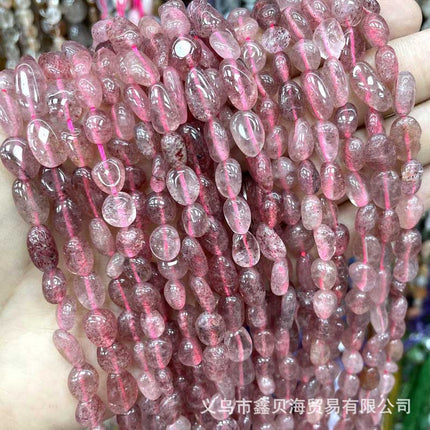 8-10mm natural stone loose beads amethyst agate straight hole gravel diy jewelry accessories amorphous beads