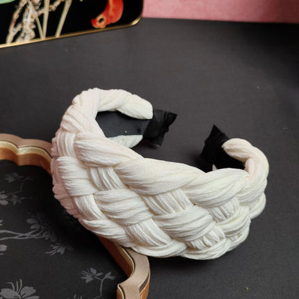 Korean-Style Simple Wide-Brimmed Braided Hairband with a High-End Feel, Specifically for Face Washing, High-Top Hair Clip Wholesale