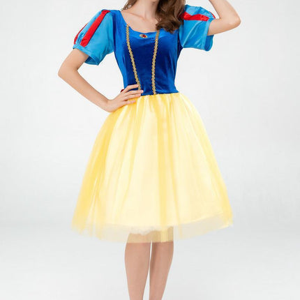2024 New Halloween Costumes Cosplay Fairy Tale Snow White Short Skirt Children's Day Performance Costumes