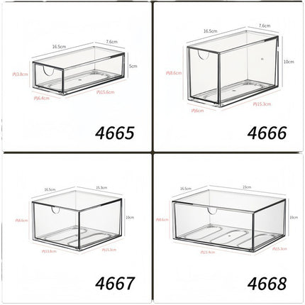 Desktop Cosmetics Storage Box Acrylic Drawer Lipstick Makeup Brush Box Transparent Dressing Table Skin Care Storage Rack