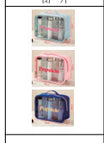Customized transparent toiletry bag in 3 colors