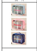 Cross-border Hot Selling PVC Large Capacity Transparent Toiletry Bag Cosmetic Storage Bag Waterproof Portable Cosmetic Storage Cosmetic Bag