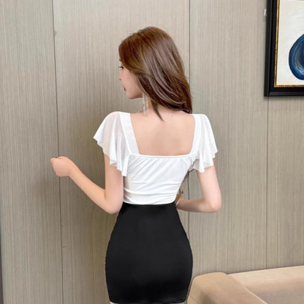 Reality Pats 8982 Night General Store Foot Bath Technician Work Clothes Low-cut Tight Hip dress Female Temperament Technician Skirt