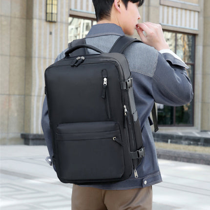 Cross-Border Simple Large-Capacity Business Commuter Backpack High-End Backpack Men's Travel Bag Multi-Functional Computer