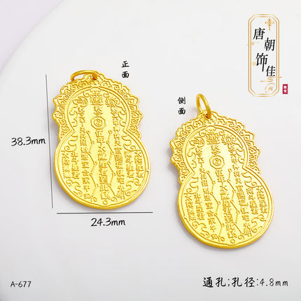 Long-standing Vietnamese gold diy accessories Fushun Gourd Taisui Ping An Lock Ruyi Shangui Wealth Pendant for Women