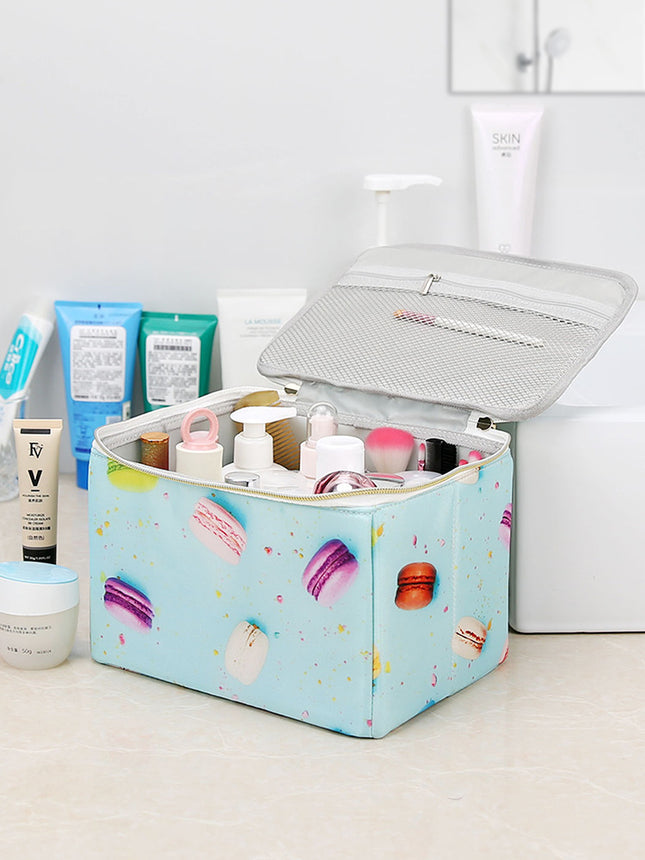 Red Tadpole Foldable Portable Cosmetic Case Storage Box Travel Large Capacity Cosmetic Bag Storage Bag Storage Box Home