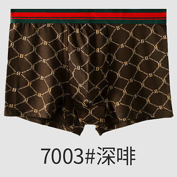 Men's Underwear Modal Men's Boxer Shorts Loose Large Size Anti-bacterial Sports Printed Seamless Men's Boxer Shorts