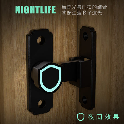 Punch-free door buckle 90 degree sliding door lock lock sliding door lock barn door lock buckle anti-theft door latch toilet door bolt