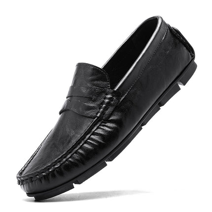 Live Broadcast Explosions Doug Shoes Men's Genuine Leather Cowhide Cross-border High-end Slip-on Foot Driving Shoes Leather Shoes Lazy Shoes for Men