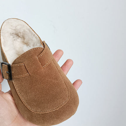 Spring 2024 children's Korean-style sneakers boys' suede shoes girls' boken single-layer shoes