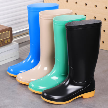 Multicolor High Rain Boots, Labor Protection Boots, Lightweight Pvc Anti-Slip Mesh Lining, Women's Rain Boots, Kitchen Cleaning Water Boots, Rubber Shoes