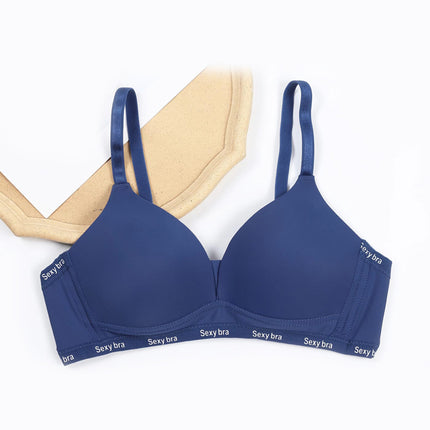Foreign Trade Cross-border in stock Bra without Steel Ring Lightweight Breathable Sweat Absorbing Comfortable Upper Bra Gathering Anti-sagging Underwear for Women