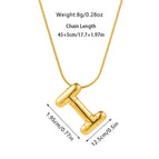 I necklace / Gold - with chain