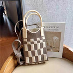 Checkered khaki