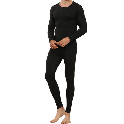 2025 New Cashmere Silk Underwear for Women, Double-Sided Brushed Fleece-Lined Thermal Tops and Pants Set for Men, Seamless Wholesale
