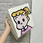 Wall-mounted storage box [1 pack] + girl stickers