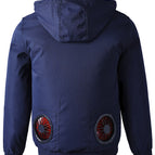 355 hooded air-conditioned suit blue [single top] / 160【recommendation 45-50kg】