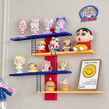 Cross-Border Punch-Free Wall-Mounted Blind Box Figure Storage Rack Dopamine Display Rack Blind Box Wall Storage Rack Storage