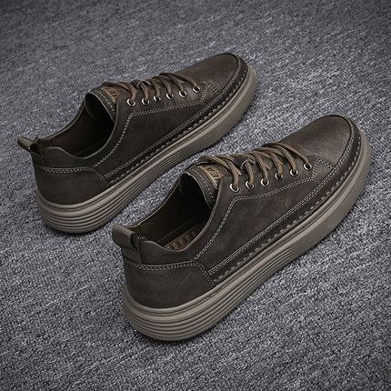 Men's Shoes Spring Business Casual Soft-soled Leather Labor Protection Work Chef Kitchen Sneakers All-match Trendy Shoes 2025