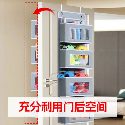 Fabric multi-layer storage hanging bag wall hanging door sundries storage bag dormitory upper hanging storage bag wholesale