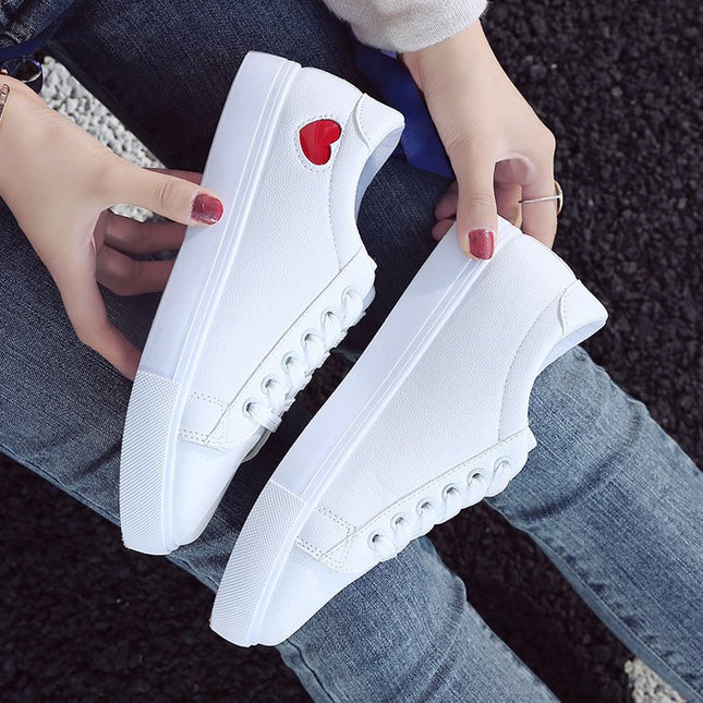 25 years spring new cross-border trade casual white shoes fashion trend board shoes women's low lace-up women's shoes wholesale