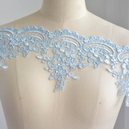White lace accessories bridal handmade diy material wedding headwear decorative flower width 15.5CM