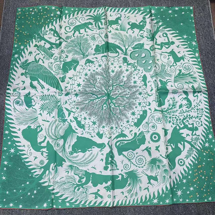 Luxury Palace Silk Twill Silk 14 Mm Large Square Scarf Spring and Autumn New Mulberry Silk Scarf Women's Shawl Scarf