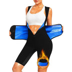 Pu blue waist vest jumpsuit / S