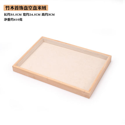 Bamboo and Wood Jewelry Tray Bracelet Mobile Phone Glasses Necklace Jewelry Counter Display Viewing Tray Jewelry Jade Display Rack