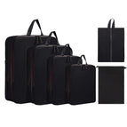 Black six-piece set [drawstring pocket + shoe bag + extra large + large + medium + small]