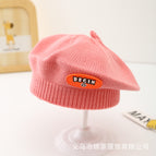 Smiley leather label beret-watermelon red / 3-48 months